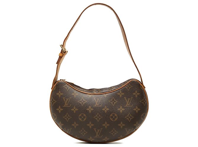 Bolsa Hobo Louis Vuitton Monogram Croissant PM Castanha Marrom