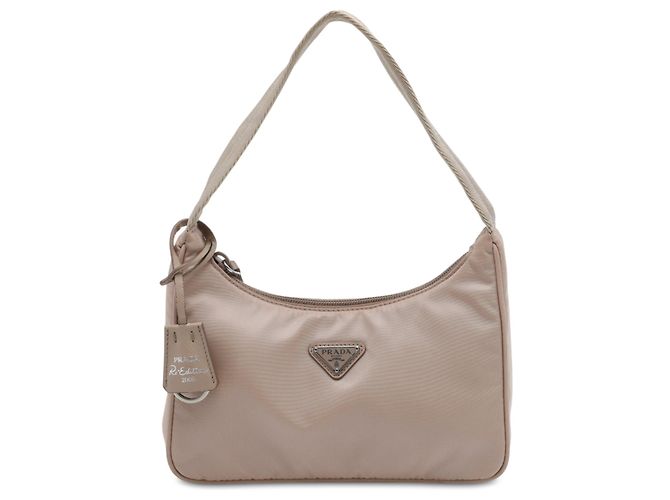 Borsa a tracolla Prada Mini Tessuto Re Edition 2000 Beige