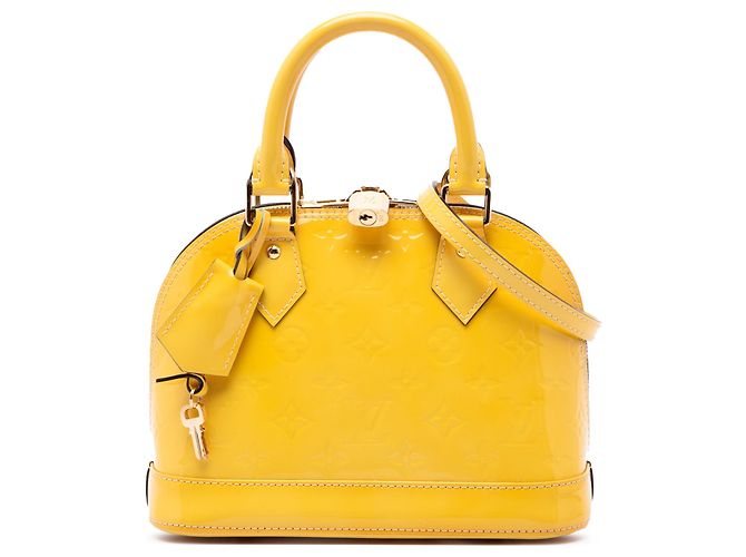 Borsa Louis Vuitton Monogram Vernis Alma BB Gialla Giallo