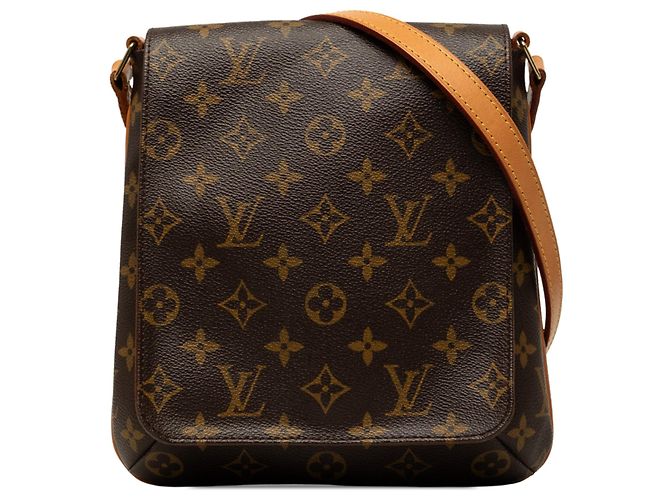 Borsa a tracolla con lunga cinghia Louis Vuitton Monogram Musette Salsa PM Marrone