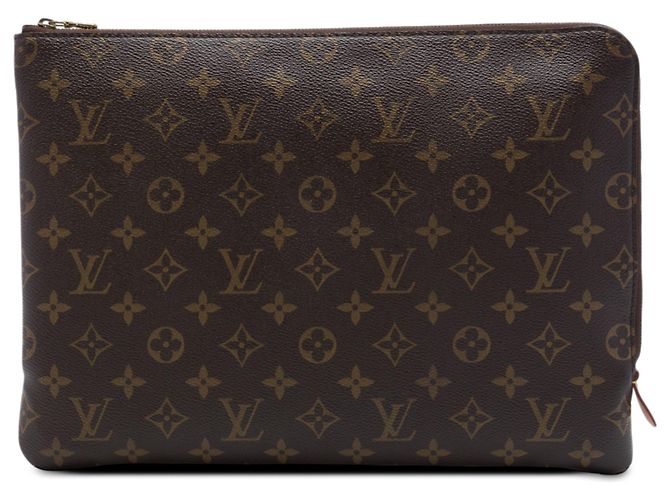 Borsa a Clutch Louis Vuitton Monogram Etui Voyage MM Marrone