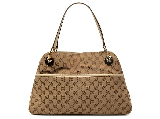 Borsa a tracolla Gucci GG Canvas Eclipse Beige
