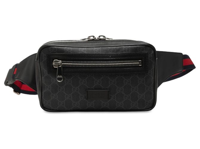 Bolso cinturón Gucci GG Supreme Web negro