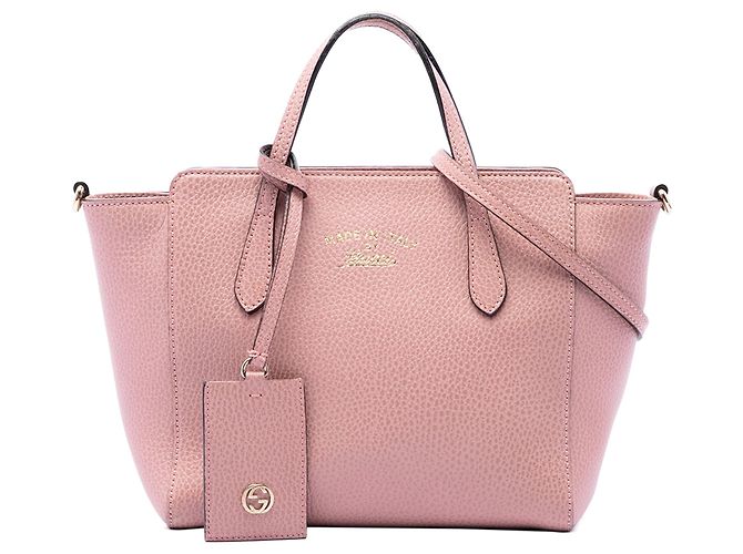 Mini Bolsa Swing Gucci em couro de bezerro rosa