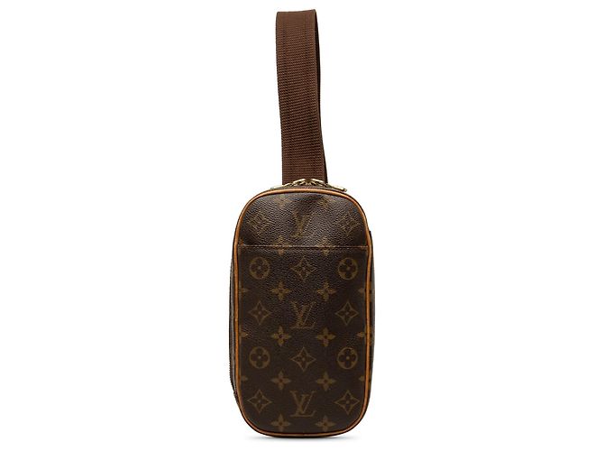 Borsa a tracolla Louis Vuitton Monogram Pochette Gange Marrone