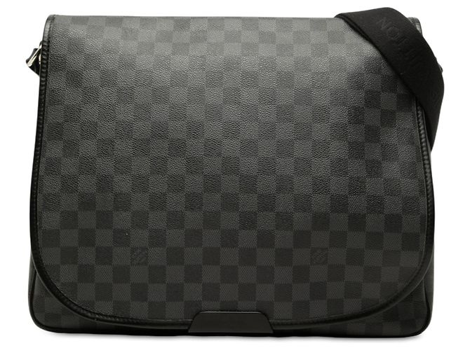 Borsa a tracolla Louis Vuitton Daniel GM Damier Graphite Nera Nero
