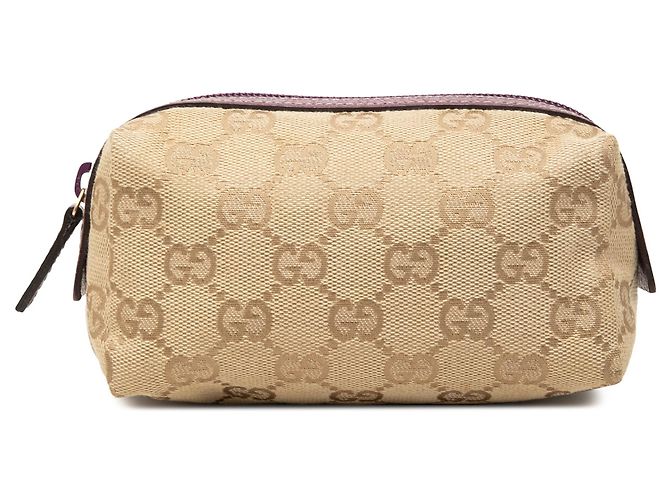 Bolsa de cosméticos Gucci GG Canvas Beige