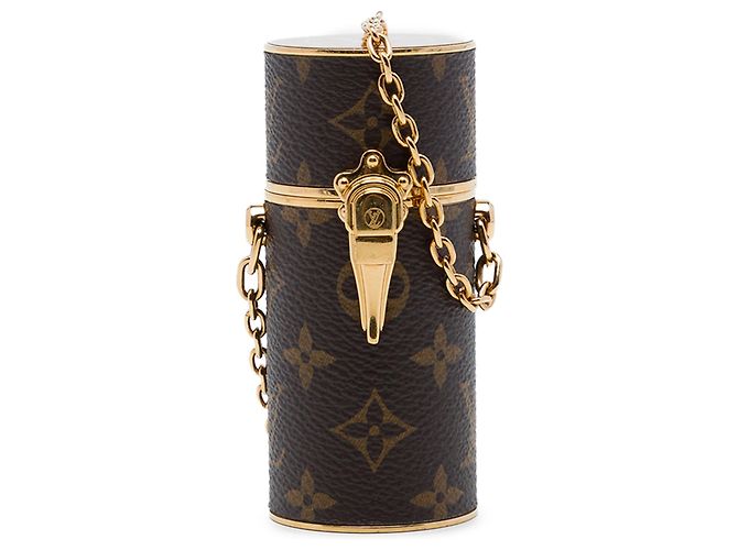 Estojo de batom Louis Vuitton Monogram castanho Marrom