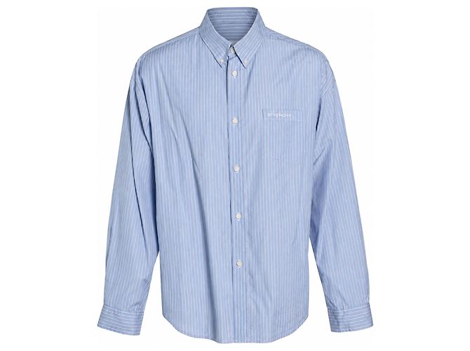 Givenchy, camicia blu a righe