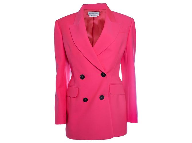 Alexander McQueen, blazer trespassado rosa