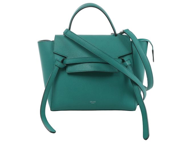 Hermès Bolsa de mão 2Way Celine Belt Bag Micro em couro Verde