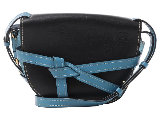 Borsa a tracolla LOEWE Gate in pelle Nero x Blu Cammello