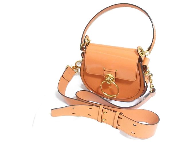 Borsa a spalla piccola Chloé Tess in Light Orange Arancione