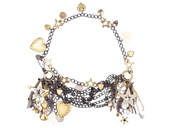 Dolce & Gabbana 2000s Multi-Chain Statement-Halskette mit Herz- und Stern-Charms