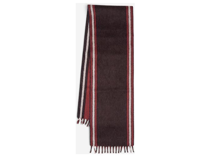 Écharpe rayée duveteuse Prada AW07 Marron