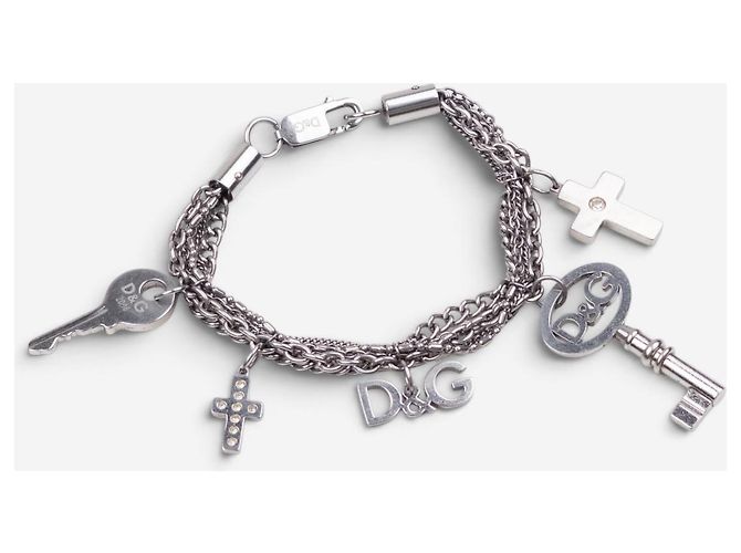Bracciale con multi-charm Dolce & Gabbana anni 2000 Argento
