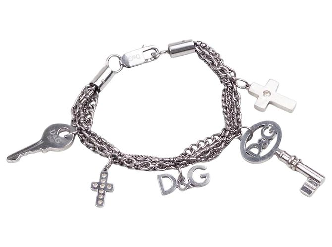 Dolce & Gabbana 2000s Multi Charm Bracelet Silvery