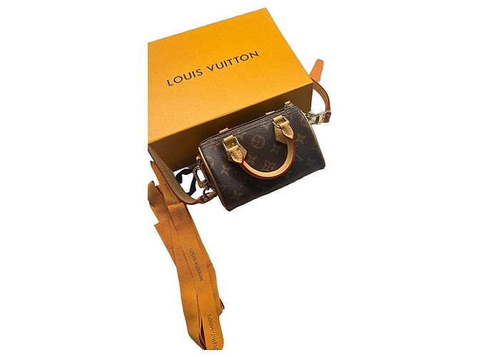 Louis Vuitton Sac Nano Speedy Monogram Canvas Marron Monogramme