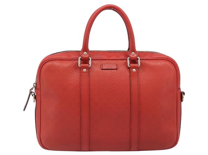 Gucci Bright Convertible Diamante Leather Medium Rouge