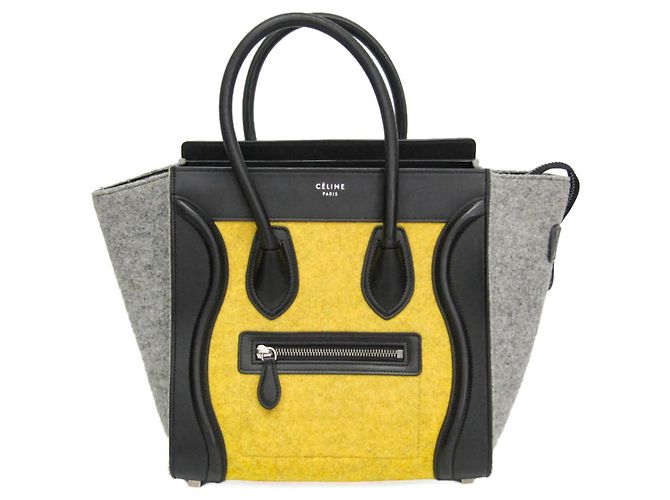 Céline Celine Tricolor Luggage Felt Mini Multicolore