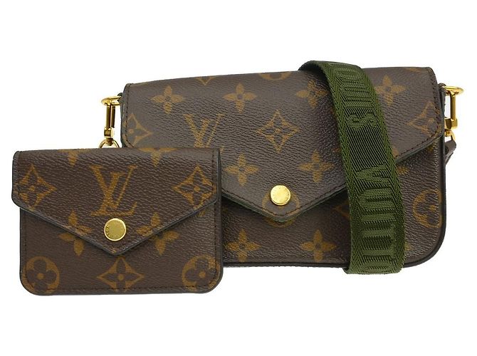 Louis Vuitton Felicie Strap & Go Monogram Canvas Large Marrom