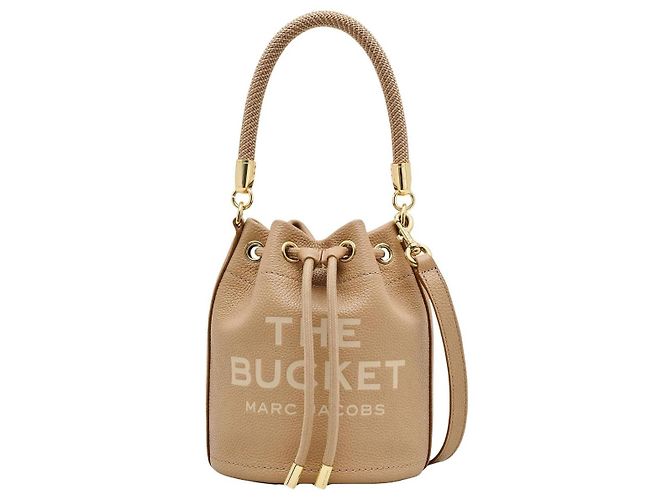 Marc Jacobs Saco balde The Bucket em couro granulado - Camel Camelo
