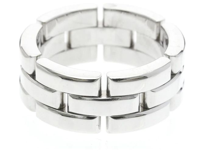 Cartier Maillon Panthere 3 Row 18K White Gold Argento