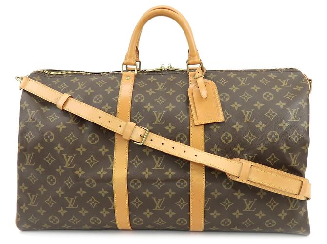 Louis Vuitton Keepall Bandouliere Monogram Canvas 55 Brown