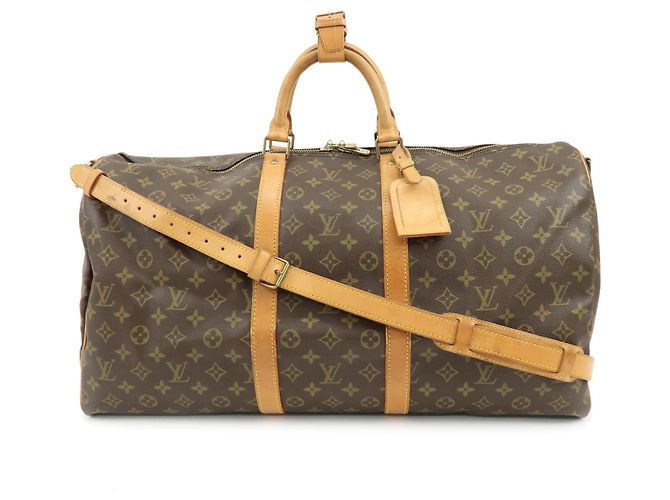 Louis Vuitton Keepall Bandouliere Monogram Canvas 55 Marrom