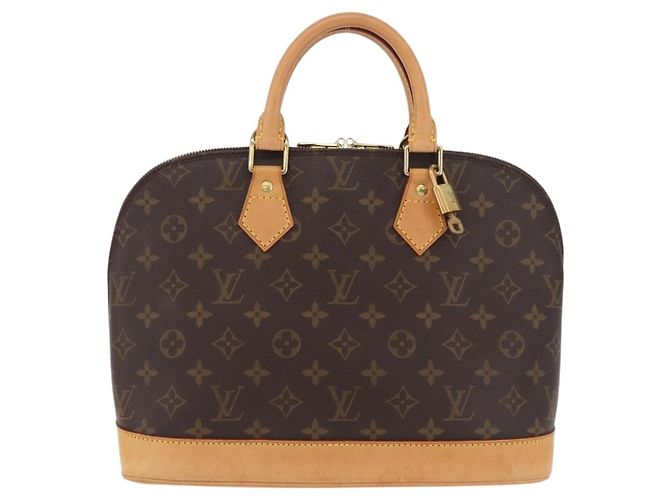 Louis Vuitton Alma Monogram Canvas PM Castaño