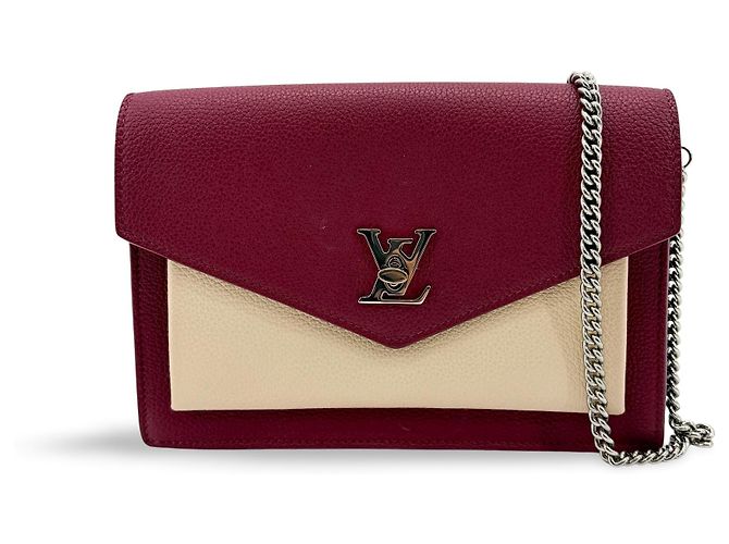 Bolsa Louis Vuitton Lockme Chain em couro Leste-Oeste Vermelho