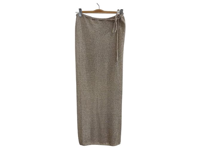 Autre Marque Falda larga de punto Bananhot Beige