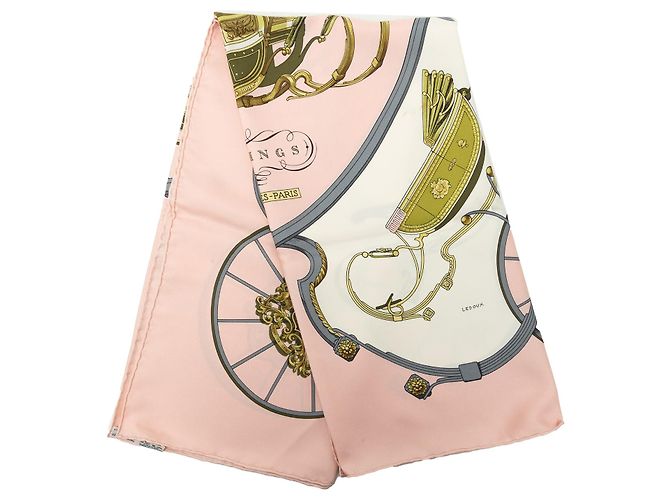 Pañuelo de seda Hermès Springs Rosa 90