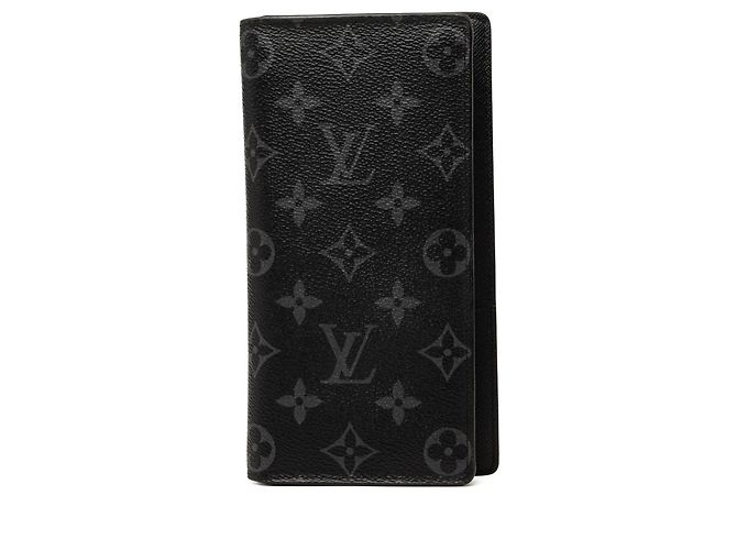 Black Louis Vuitton Monogram Eclipse Brazza Long Wallet Small Wallets