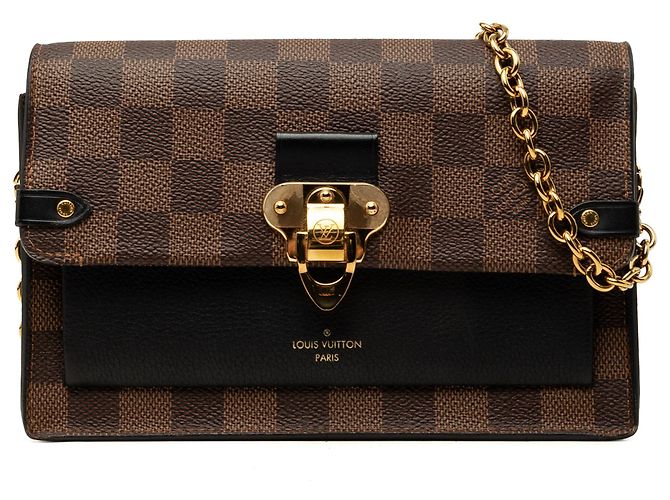 Borsa a tracolla Louis Vuitton Vavin Wallet on Chain in Damier Ebene nero