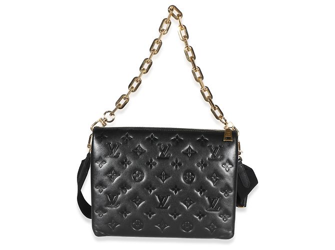 Louis Vuitton Coussin PM in lambskin nero con Monogram embossed