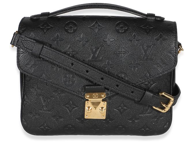 Louis Vuitton Black Monogram Empreinte Pochette Metis Nero