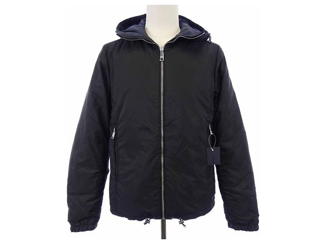 Prada Triangle Logo Jacke Schwarz Marineblau