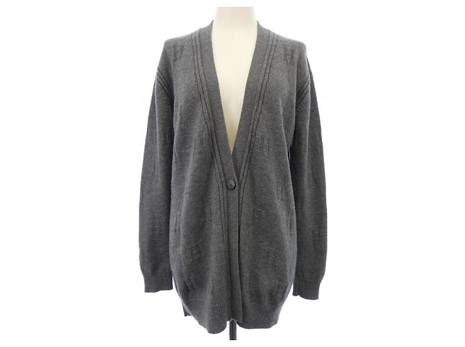 Hermès Strickjacke Grau Braun