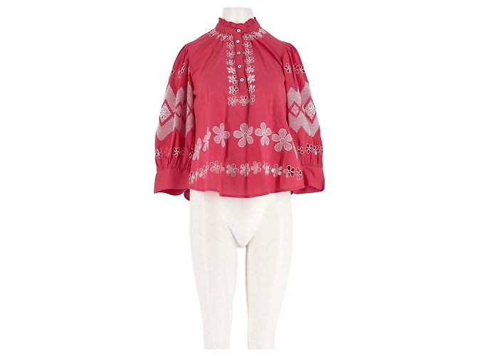 Top de algodão rosa Antik Batik