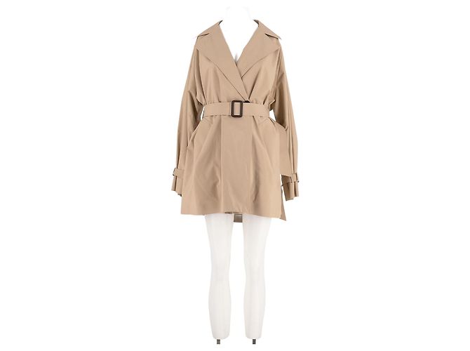 Trench coat de algodão bege Max Mara