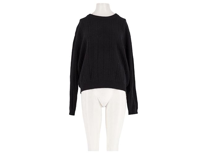 Autre Marque Pull en laine noir ALMINA CONCEPT
