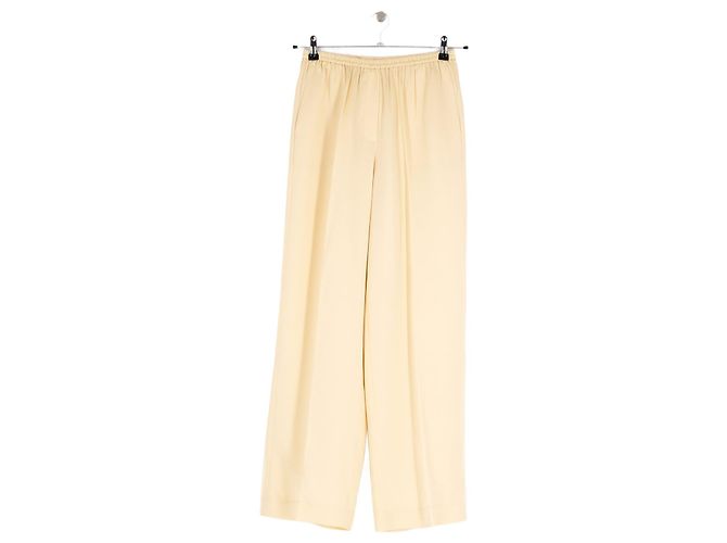 Autre Marque Calças de lã amarelas Amarelo
