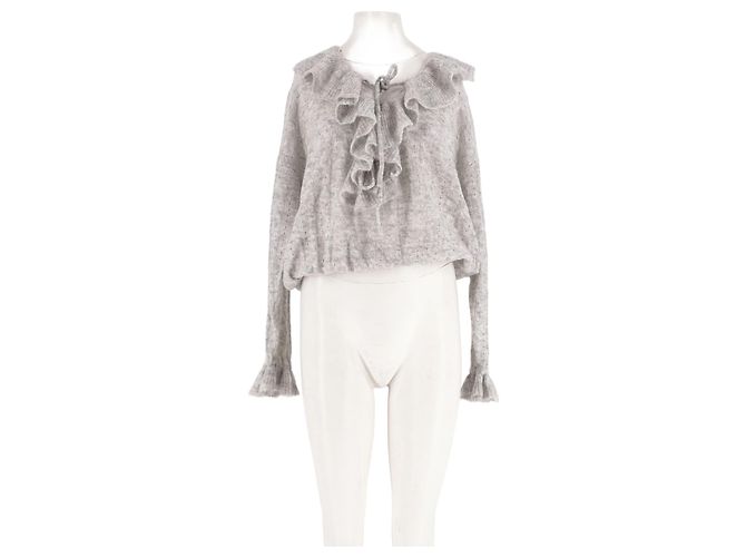 Autre Marque Grauer gerader Pullover SLO