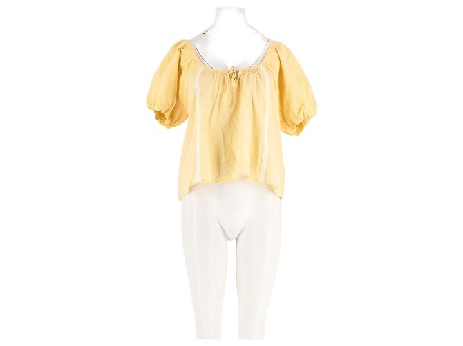 Autre Marque Top in cotone giallo Damson Madder