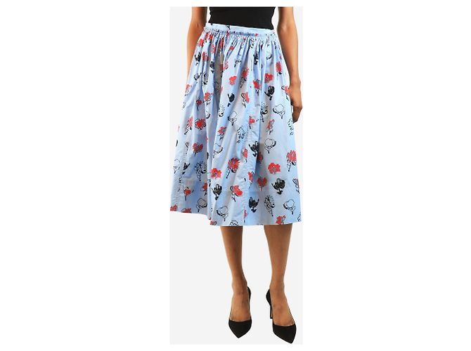 Marni Gonna midi floreale blu - size UK 8