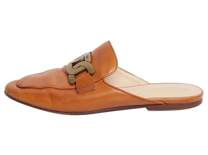 Tod's Mules en cuir Kate Tan - taille EU 38 Marron