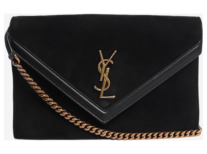 Autre Marque Borsa a busta in camoscio nero