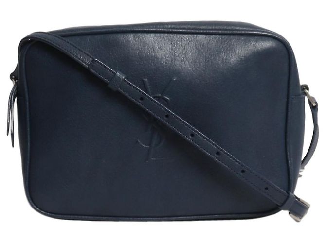 Autre Marque Borsa camera in pelle blu