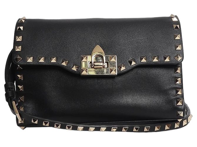 Valentino Black Rockstud shoulder bag